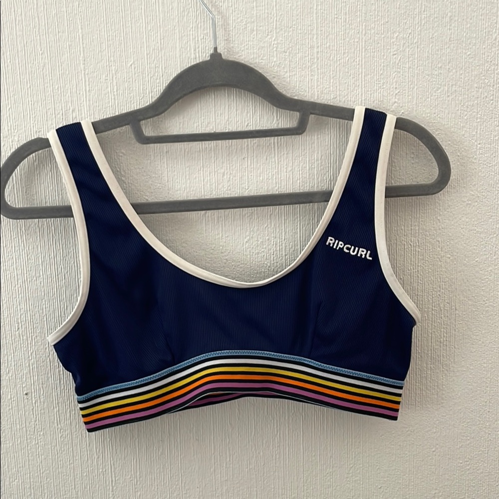 Rip Curl Navy Multi-Stripe Swim Top